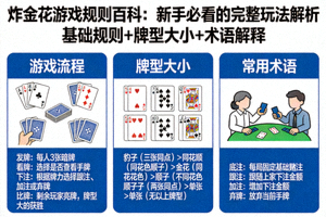 三张梅花组成的金花牌型示例图片，分别是梅花5、梅花8和梅花K