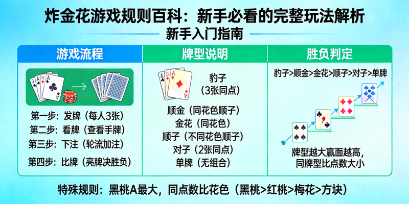 玩家在牌桌前深思炸金花策略，手中拿着扑克牌