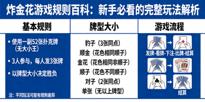 炸金花发牌流程示意图：庄家向玩家分发三张暗牌