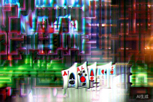 三张A的扑克牌图片，展示炸金花中最大的牌型‘豹子’