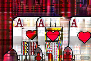 红心Q、红心K、红心A组成的顺金牌型示例图片