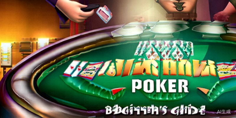 德州扑克新手入门规则指南文章封面图，展示绿色赌桌与公共牌