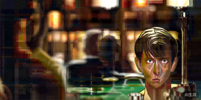 炸金花下注心理与观察对手技巧图示，展示玩家思考和分析对手表情的场景