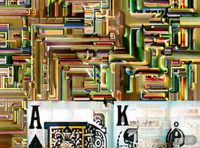 黑桃Q、黑桃K、黑桃A的扑克牌图片，代表炸金花中第二大的牌型顺金