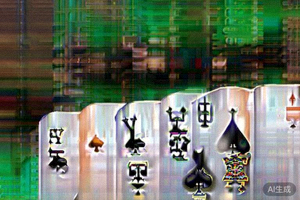 炸金花顺金牌型示例图，展示同花色的黑桃Q、黑桃K和黑桃A三张连续的扑克牌