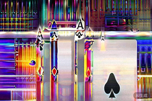 炸金花豹子牌型示例图：三张A的扑克牌组合