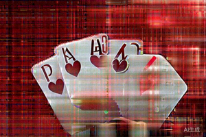 炸金花顺金牌型示例图：红桃Q、K、A的连续同花组合