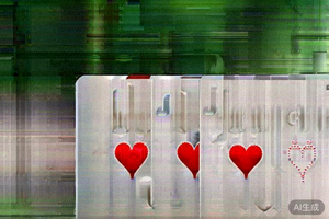 红桃Q、红桃K、红桃A三张连续的同花色扑克牌图片，展示‘顺金’牌型